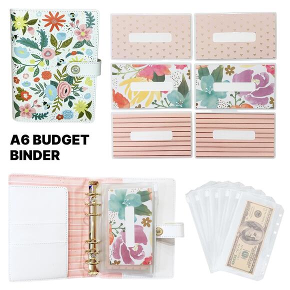 A6 Budget Binder, Cash Envelopes, Reusable Tracker Sheets, Money Binder - Picture 7 of 10